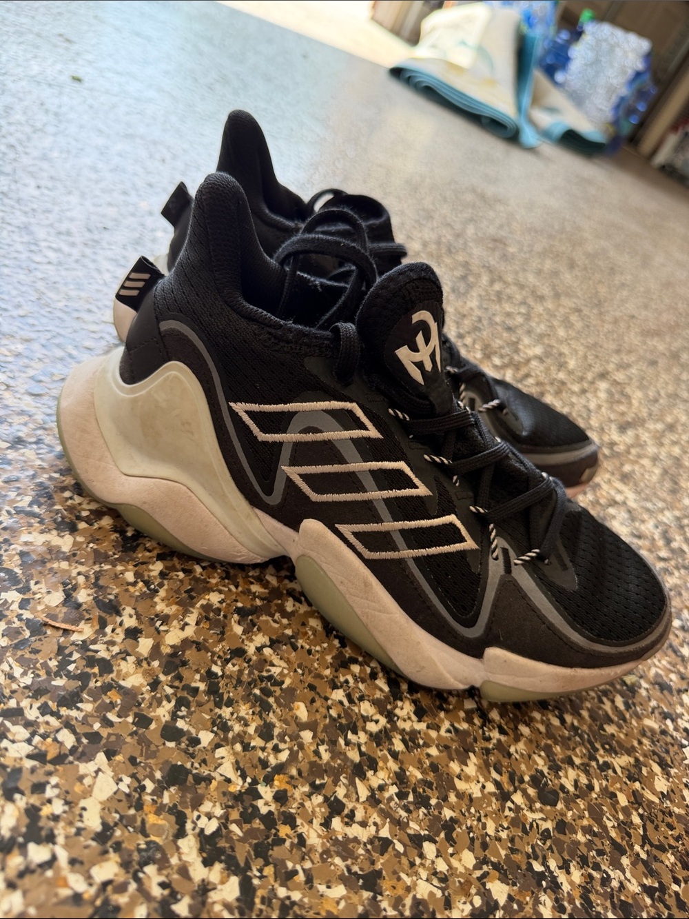adidas Kids Black and White Athletic Sneakers